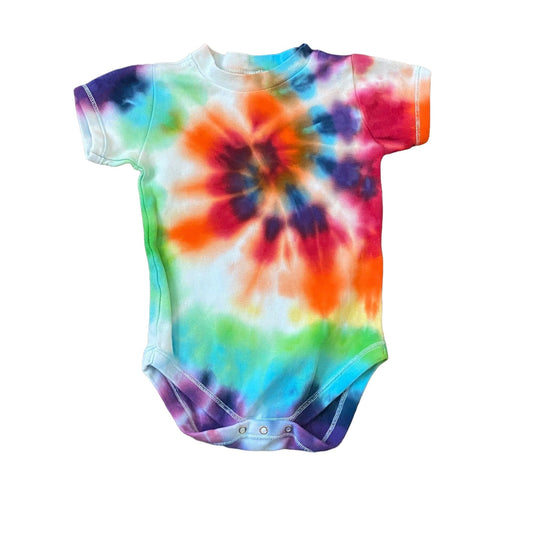 Rainbow Spiral Tie Dye Baby Onesie || 18-24 Months