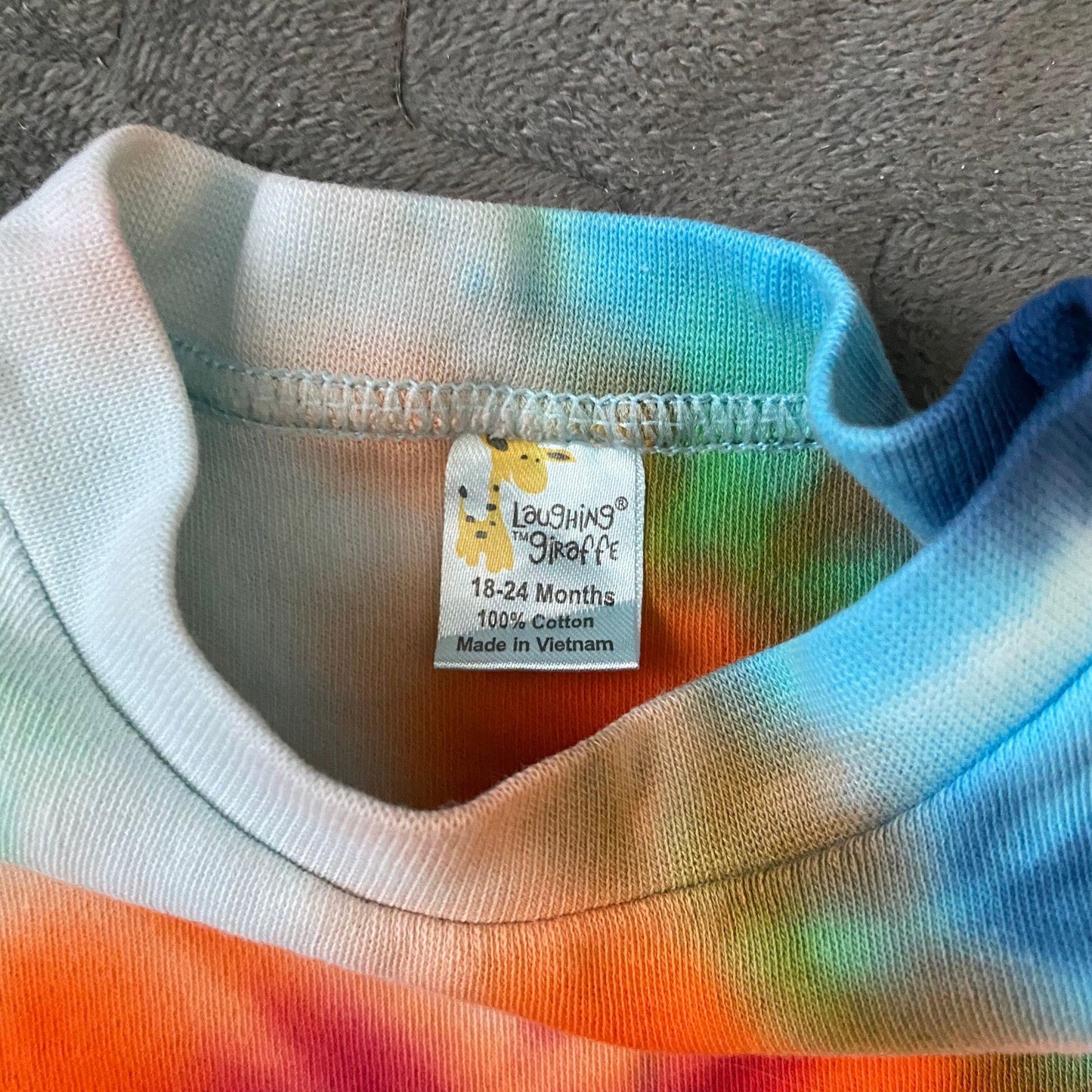 Rainbow Spiral Tie Dye Baby Onesie || 18-24 Months