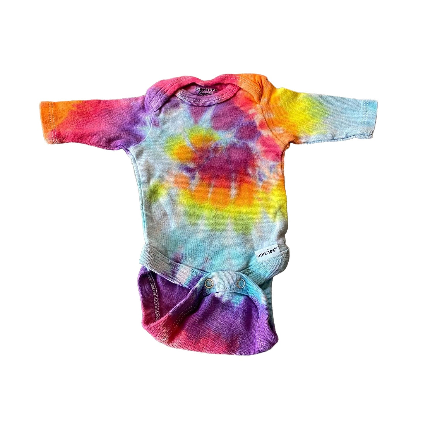 Rainbow Spiral Tie Dyed Bodysuit || Preemie
