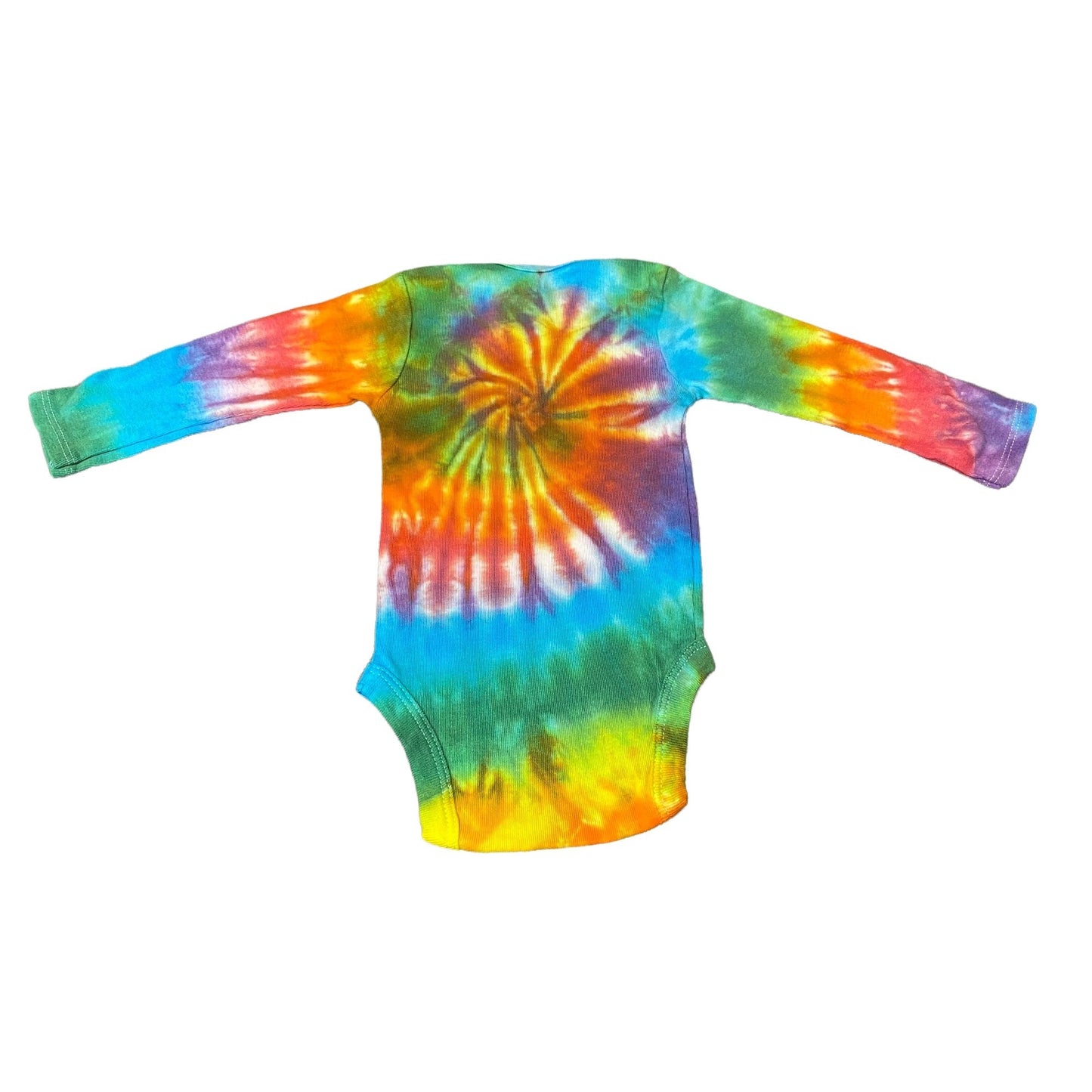 Rainbow Spiral Tie Dye Baby Bodysuit || 3-6 Months