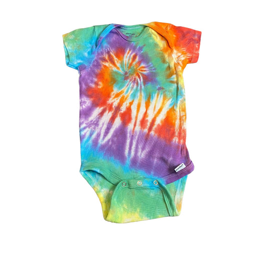 Rainbow Spiral Tie Dye Baby Bodysuit || 24 Months