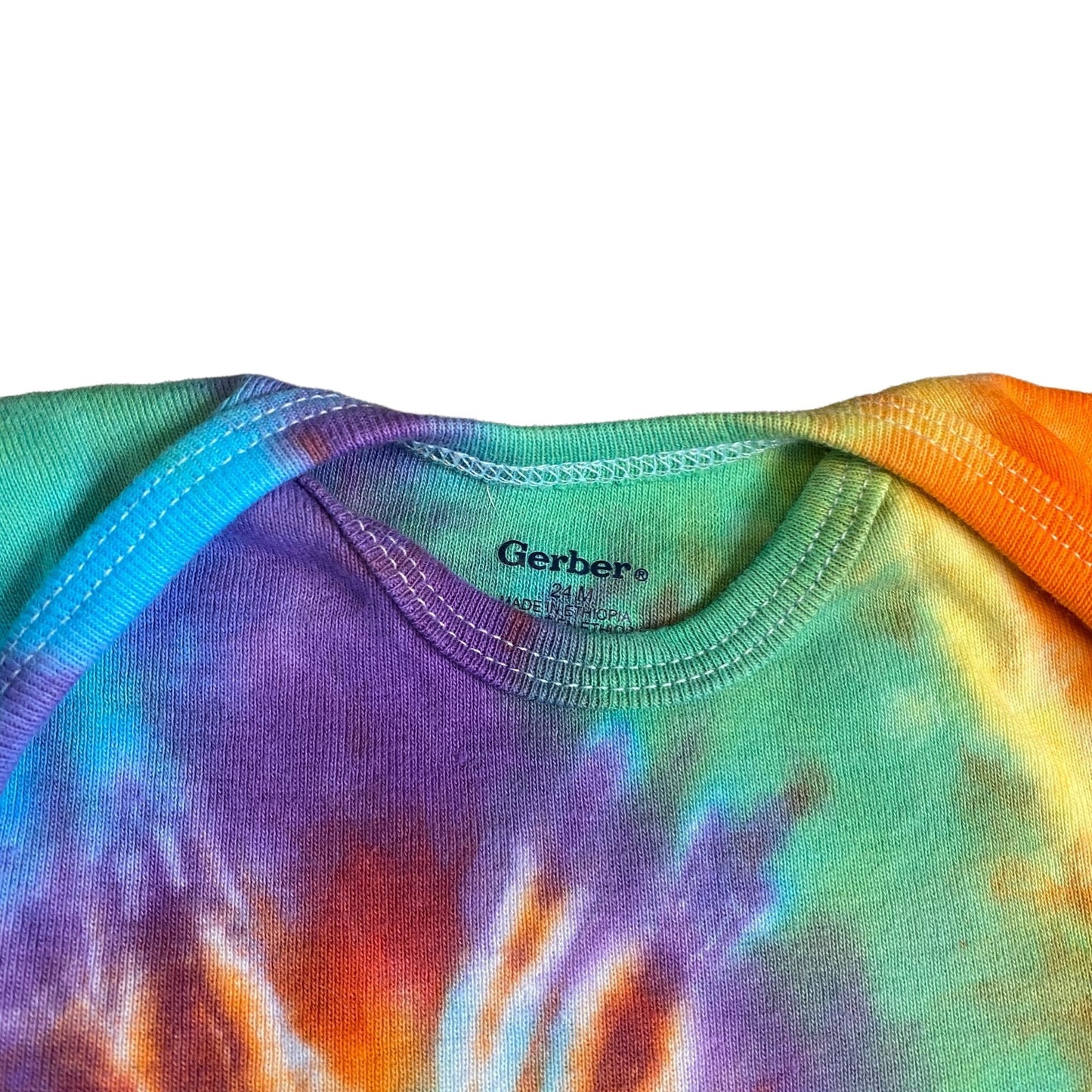 Rainbow Spiral Tie Dye Baby Bodysuit || 24 Months
