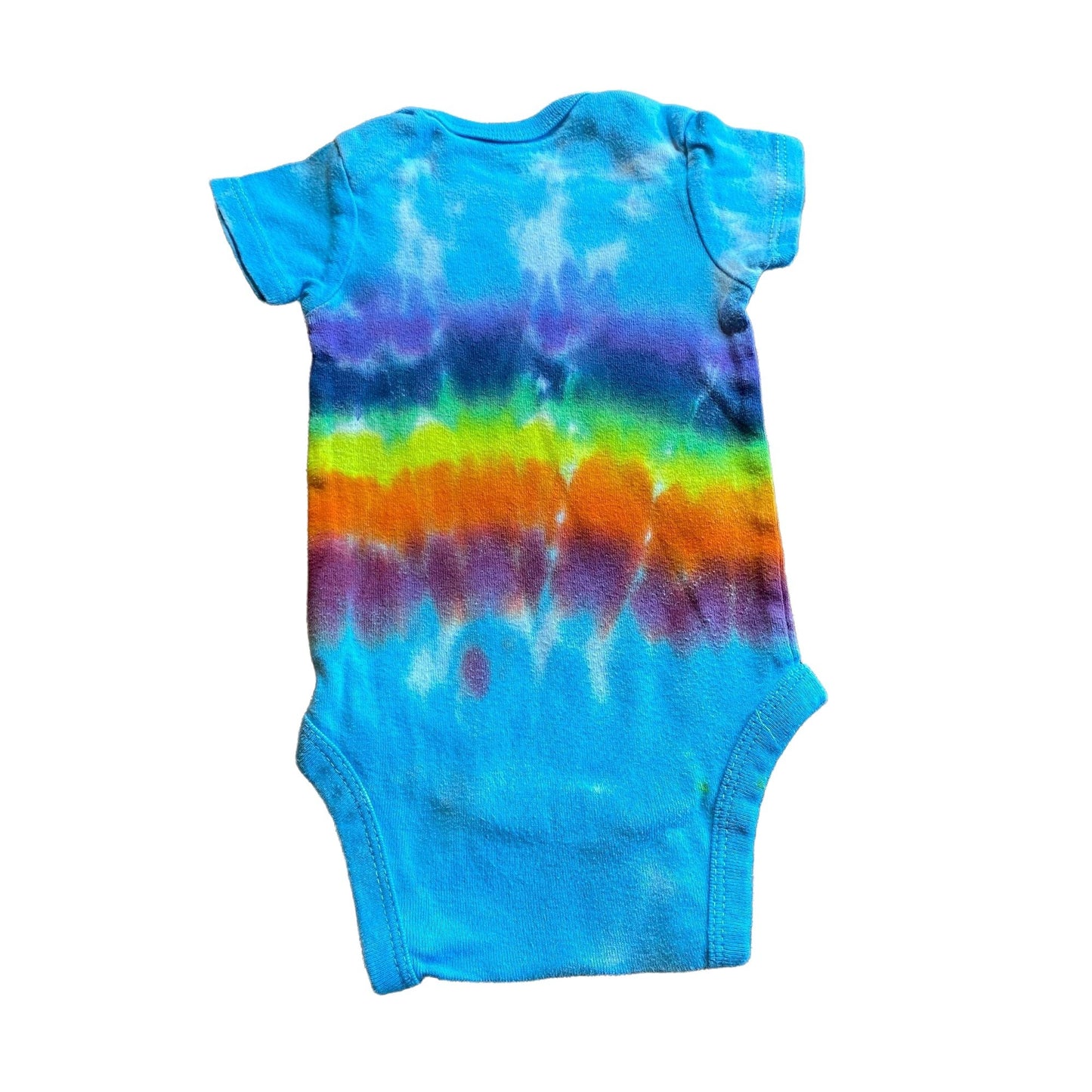 Rainbow Stripe Tie Dye Baby Bodysuit || 3-6 Months