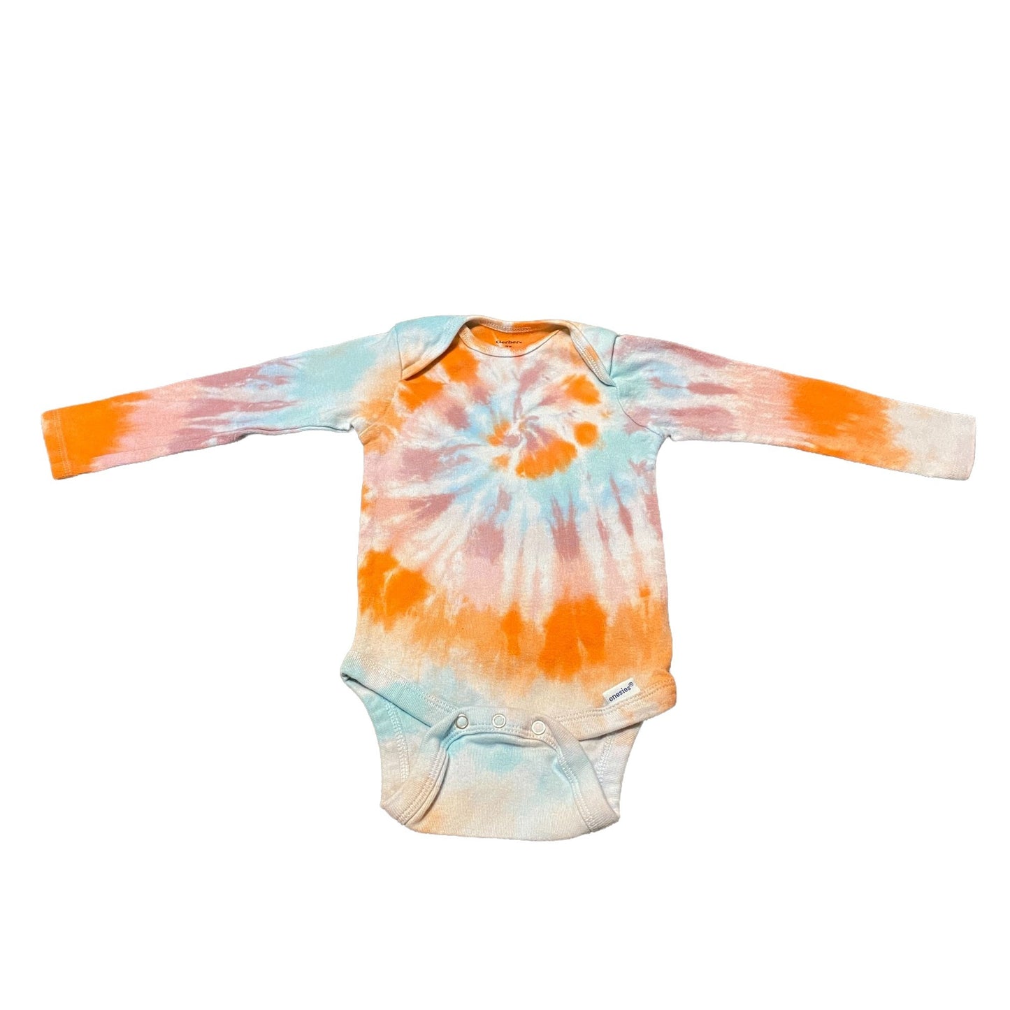 Pastel Spiral Tie Dye Baby Bodysuit || 18 Months
