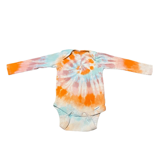 Pastel Spiral Tie Dye Baby Bodysuit || 18 Months