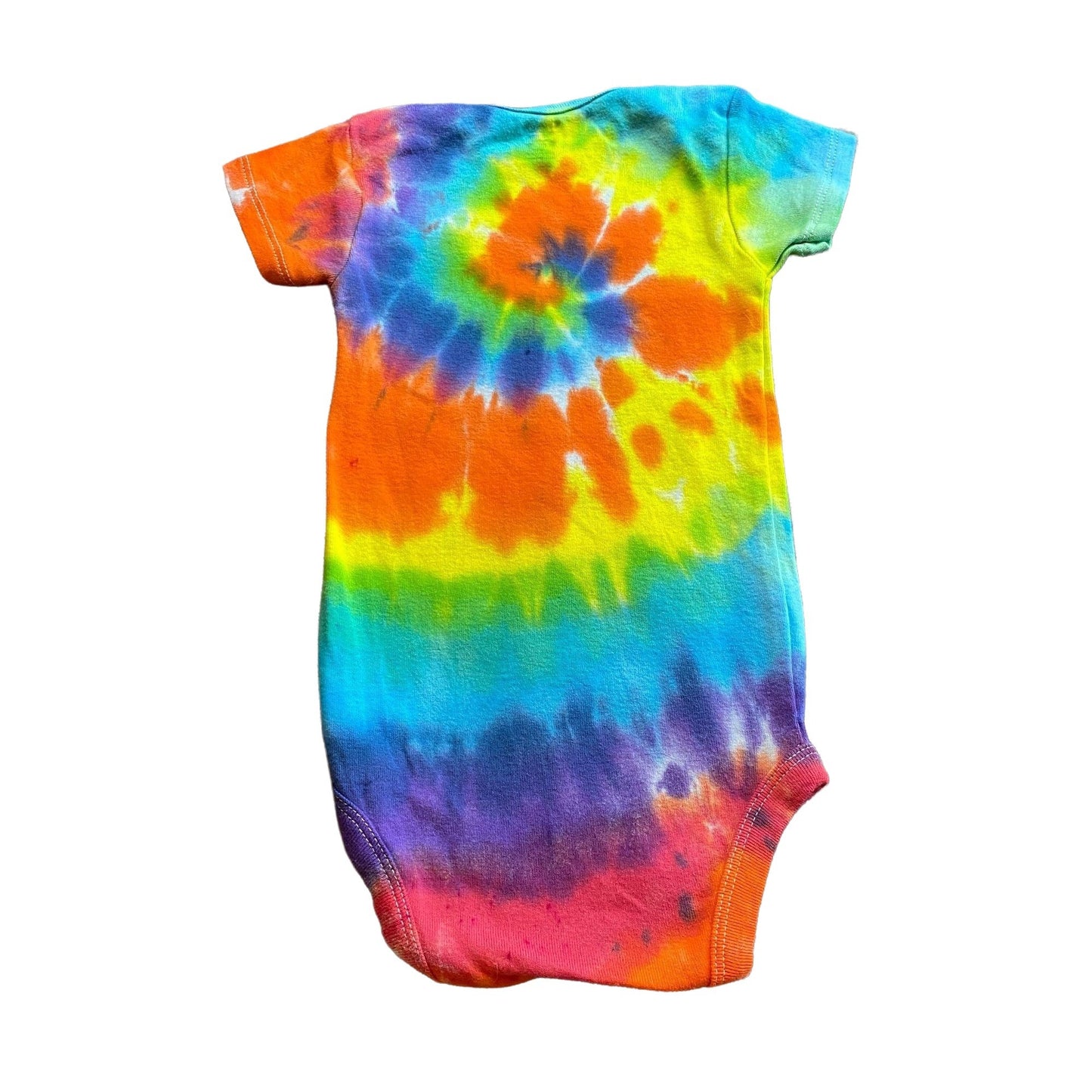Rainbow Spiral Tie Dye Baby Bodysuit || 12 Months