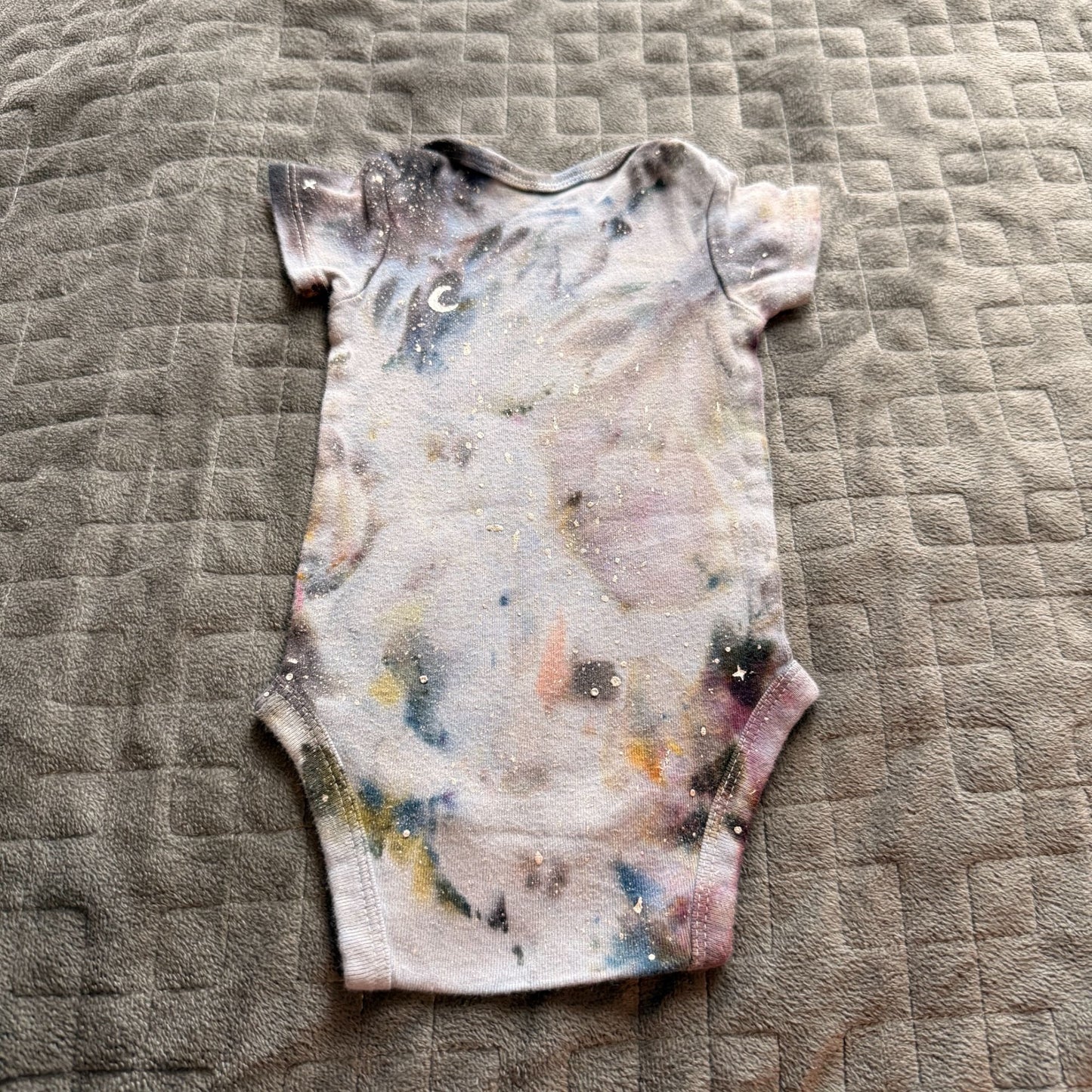 Galaxy Dyed Baby Onesie || 3-6 Months, Upcycled ♻️