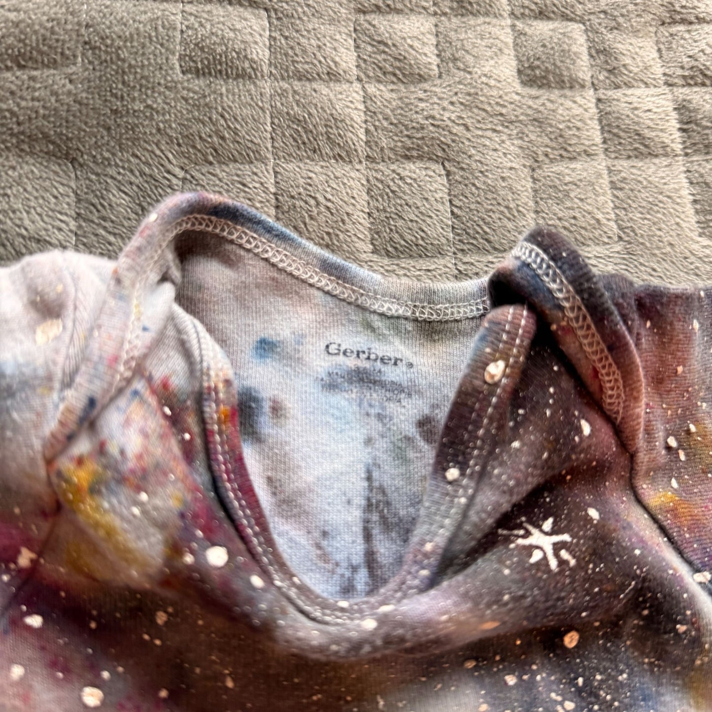 Galaxy Dyed Baby Onesie || 3-6 Months, Upcycled ♻️