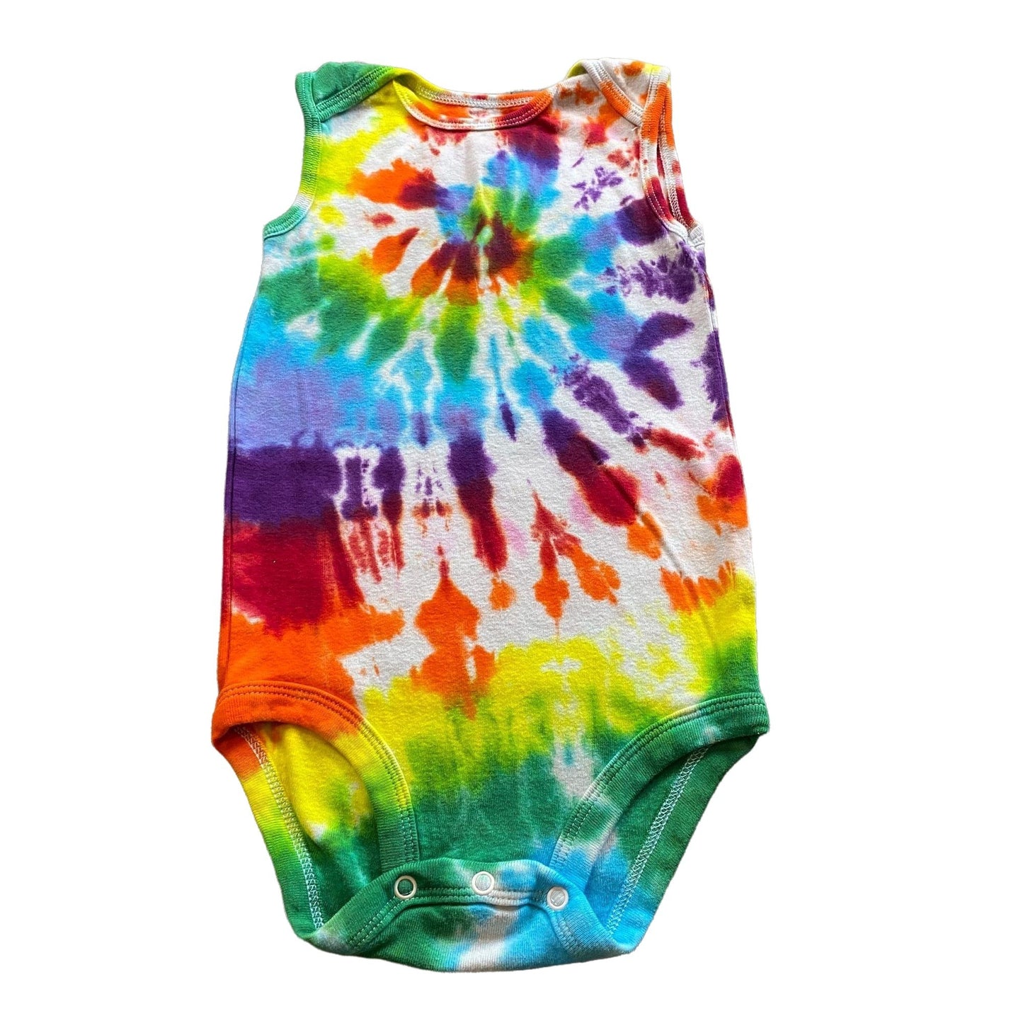 Rainbow Spiral Tie Dye Baby Bodysuit || 24 Months