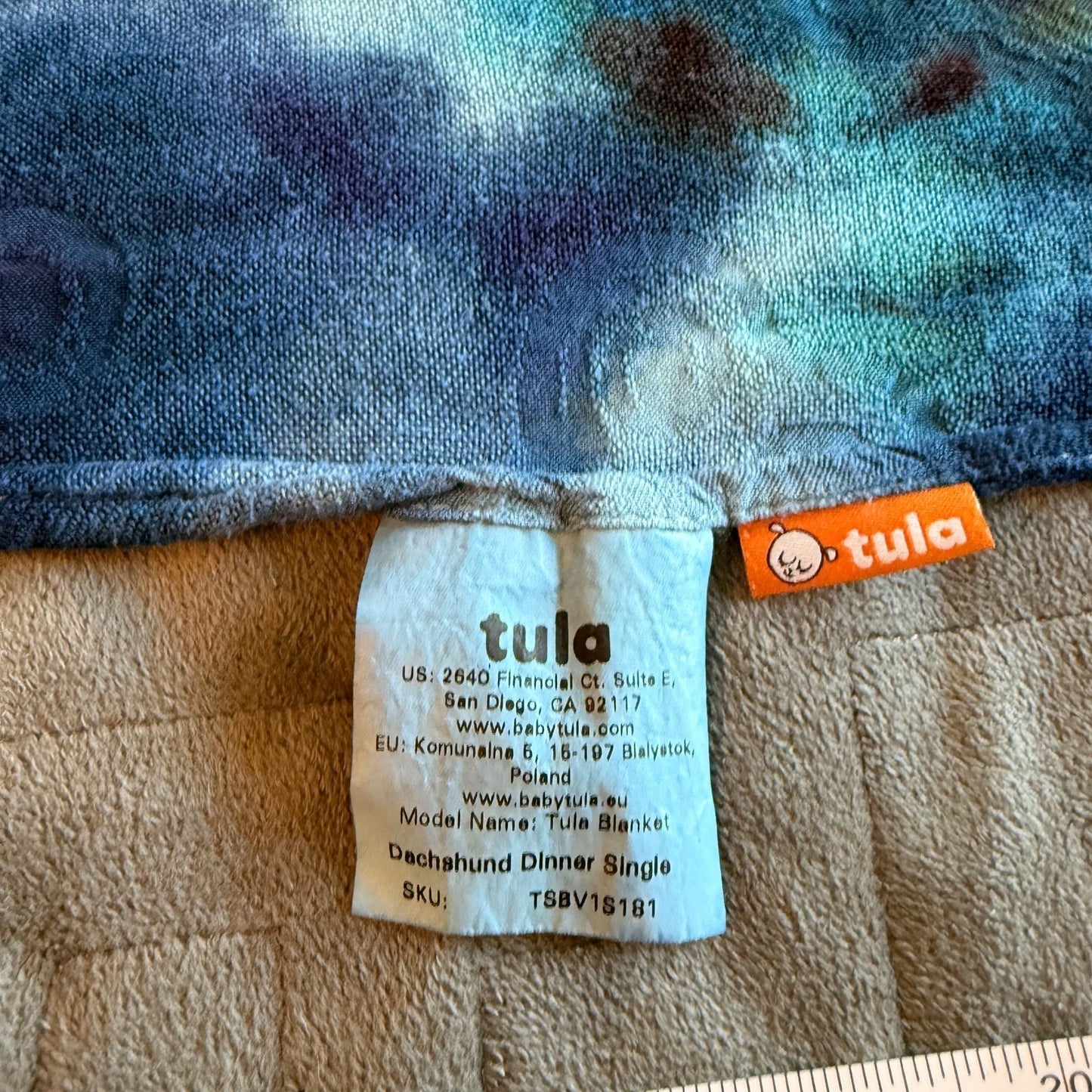 Dyed Tula Baby Blanket || Upcycled