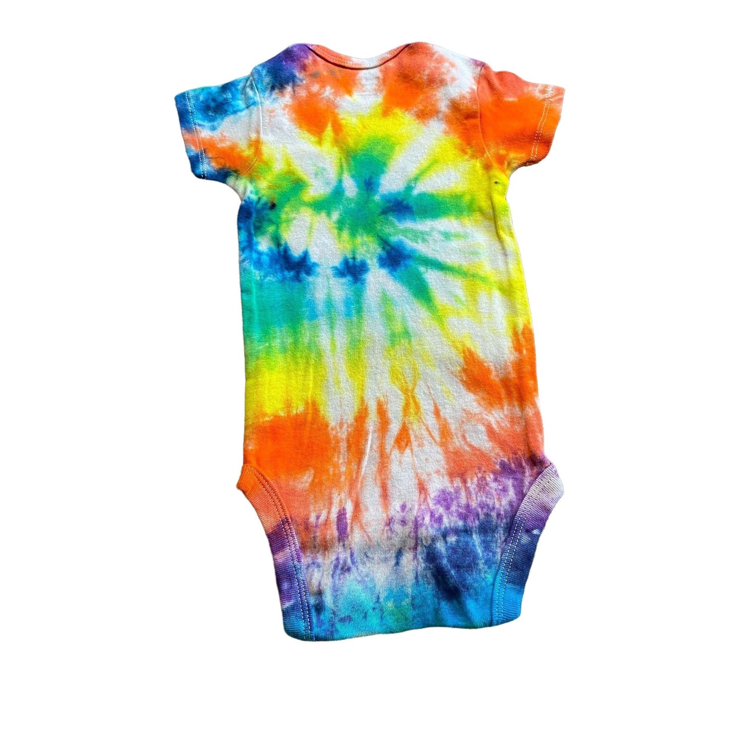 Rainbow Spiral Tie Dye Baby Bodysuit || 12 Months