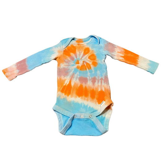Pastel Spiral Tie Dye Baby Bodysuit || 6-9 Months