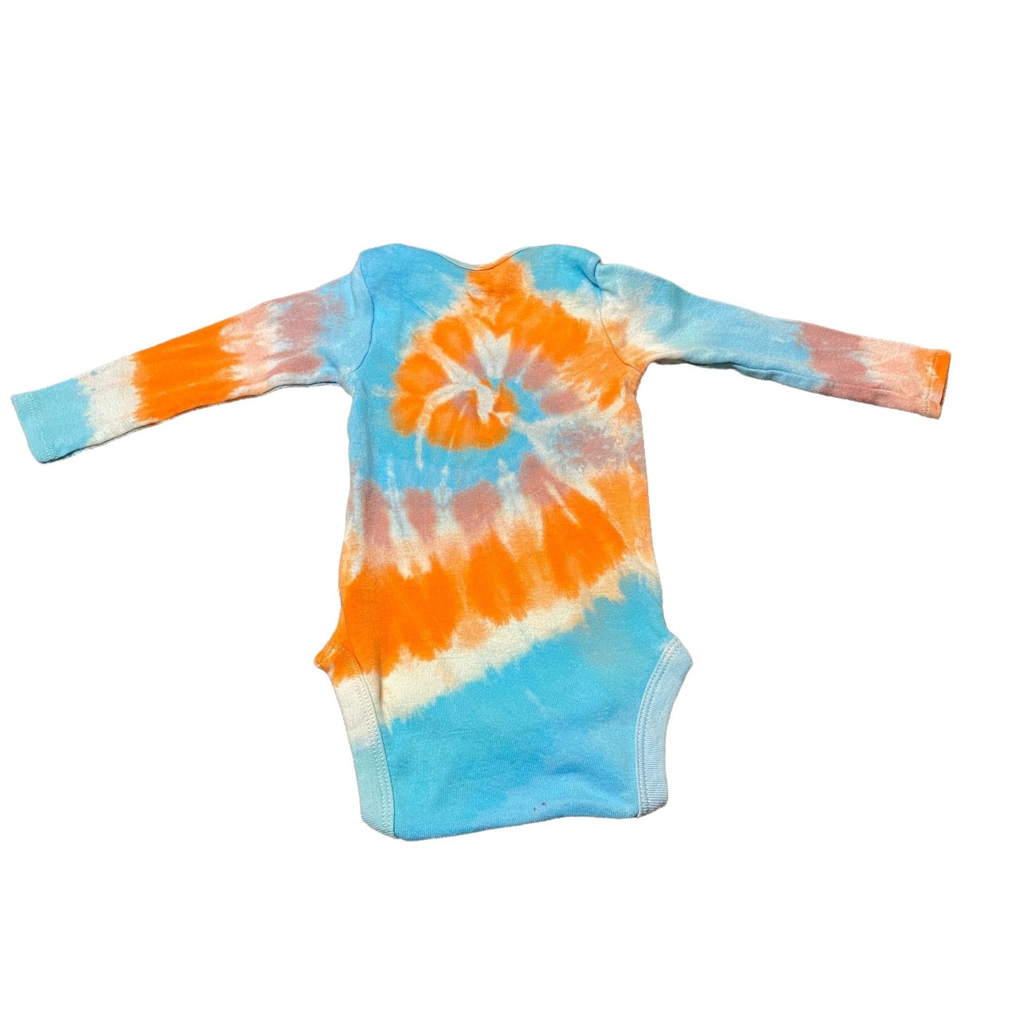 Pastel Spiral Tie Dye Baby Bodysuit || 6-9 Months