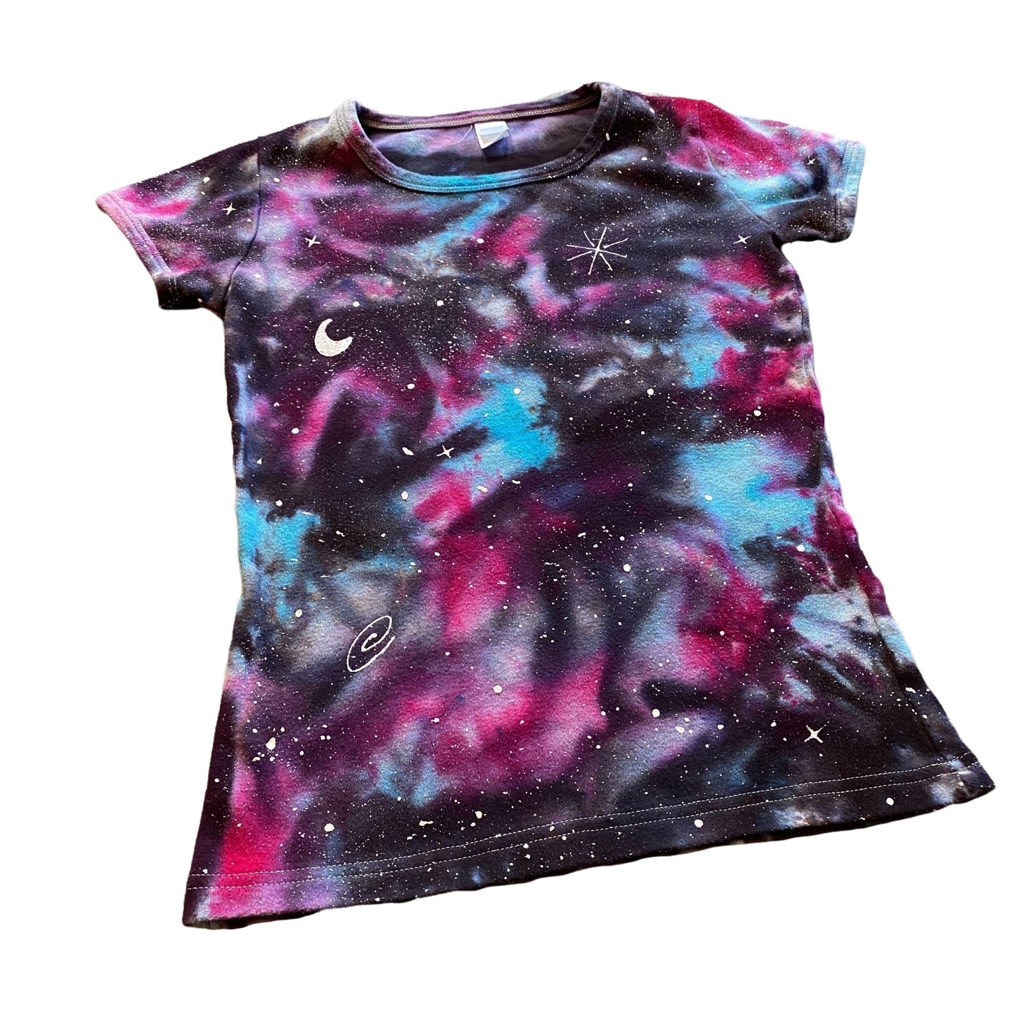 Galaxy Dyed Kids Tee || Youth, Girl's Fit Size 8