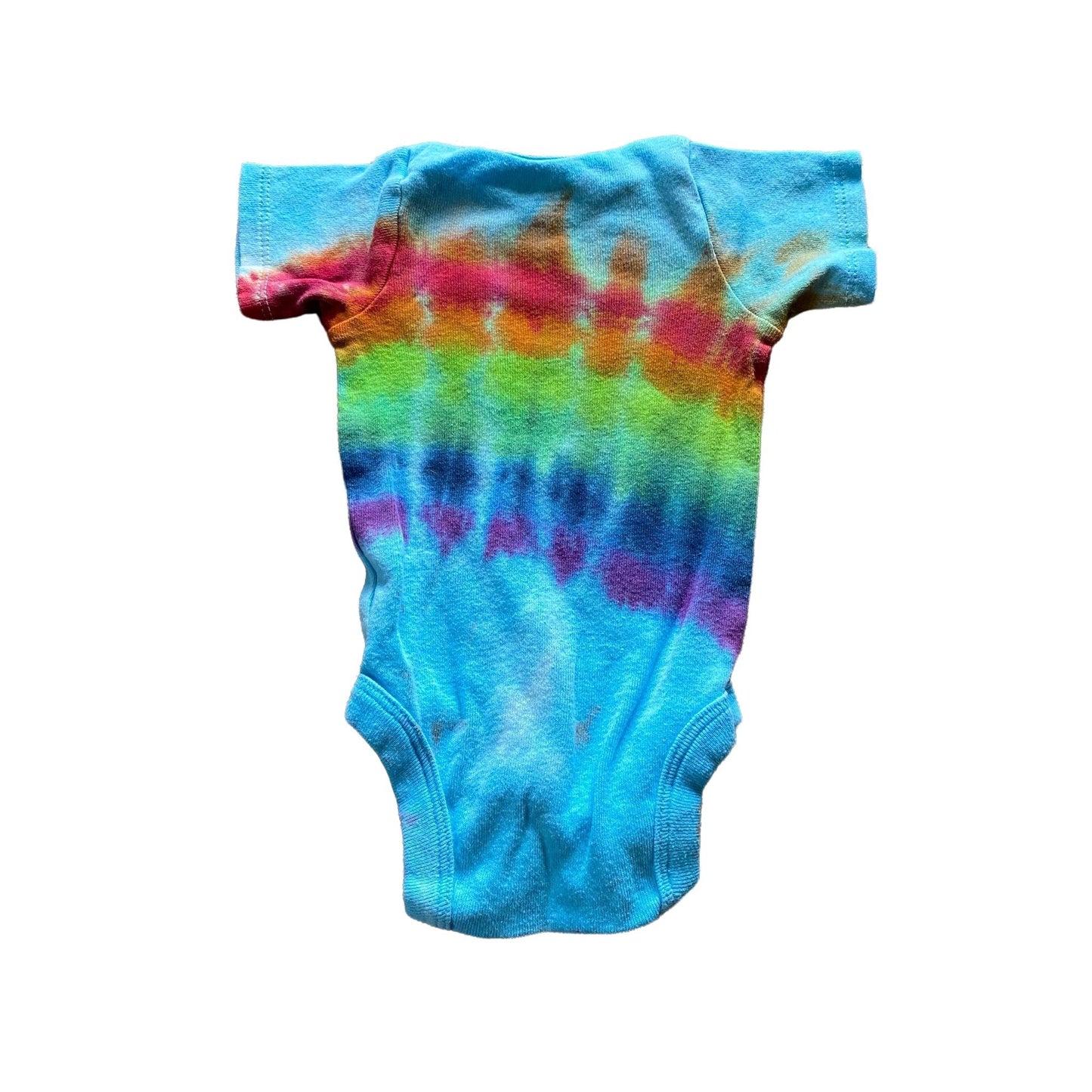 Rainbow Tie Dye Onesie || 0-3 Months, Upcycled ♻️