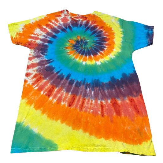 Rainbow Spiral Tie Dye Adult Tee || Medium