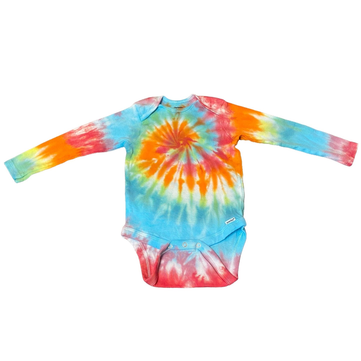 Rainbow Spiral Tie Dye Baby Bodysuit || 24 Months