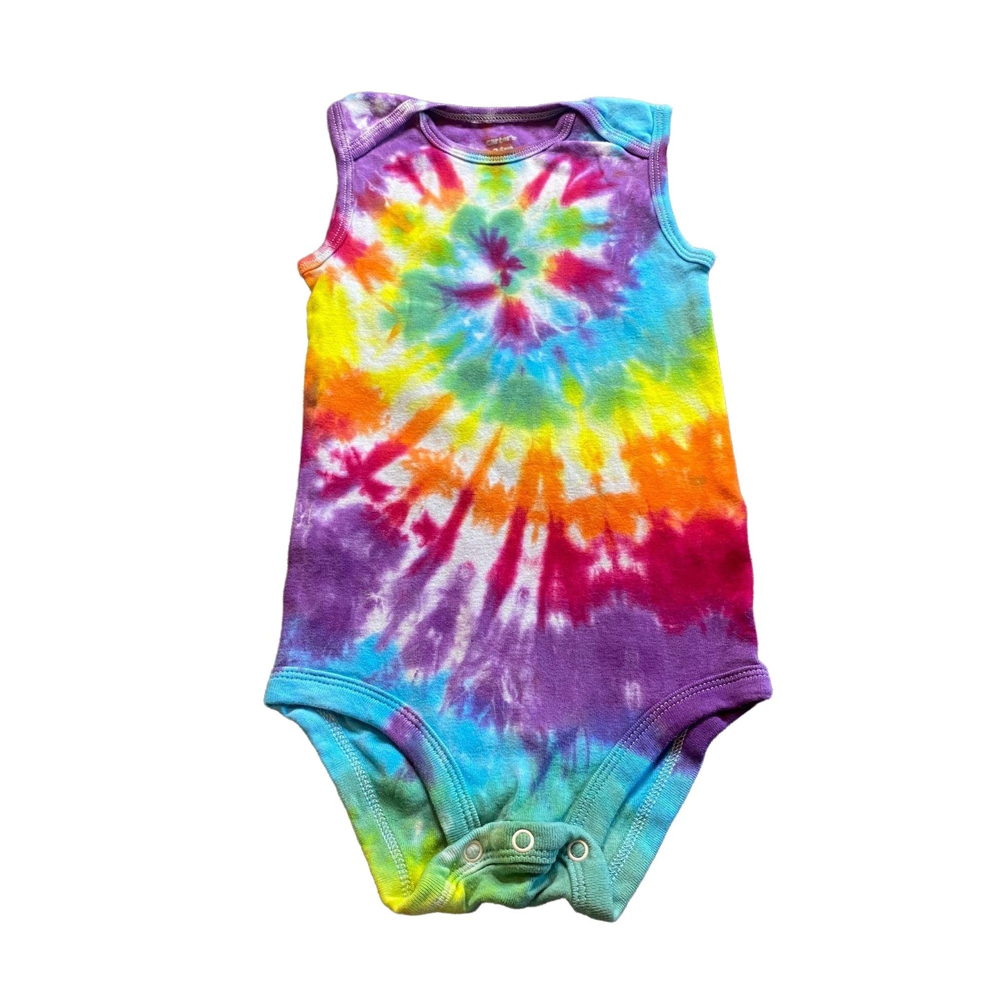 Rainbow Spiral Tie Dye Baby Bodysuit || 24 Months