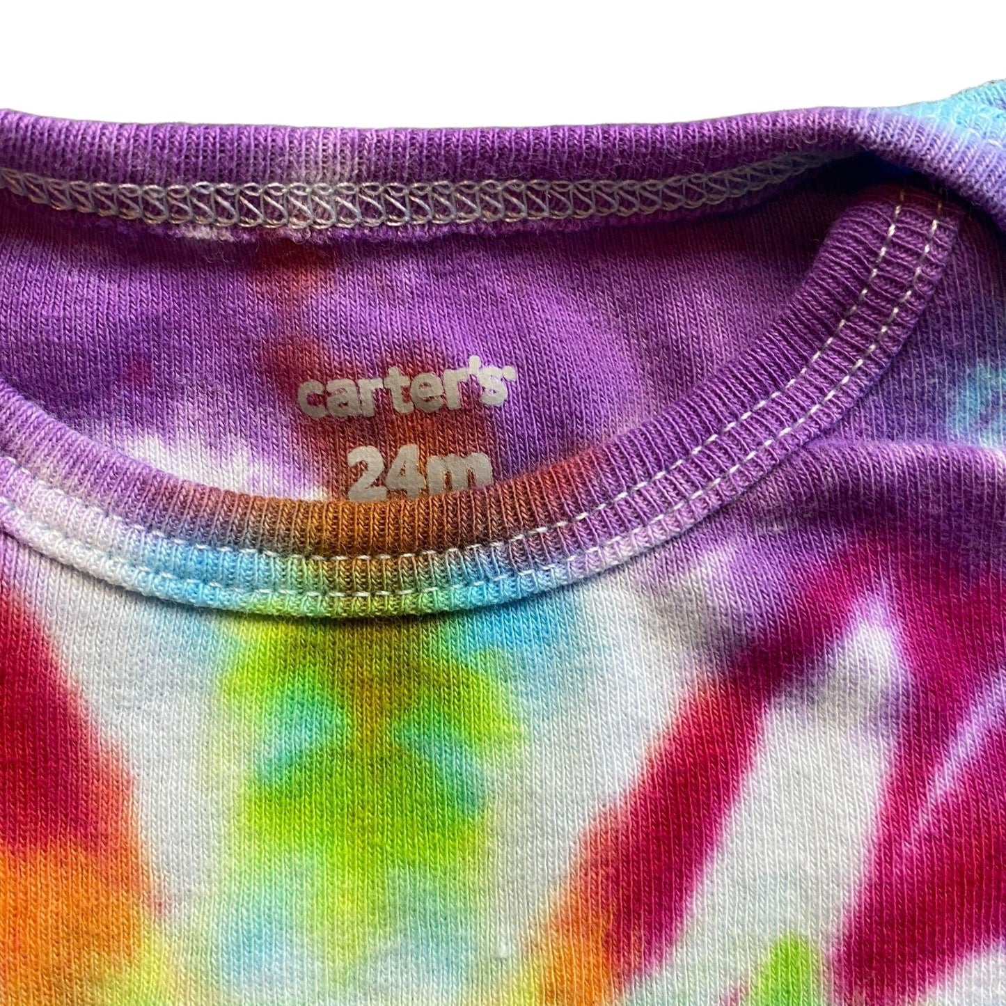 Rainbow Spiral Tie Dye Baby Bodysuit || 24 Months