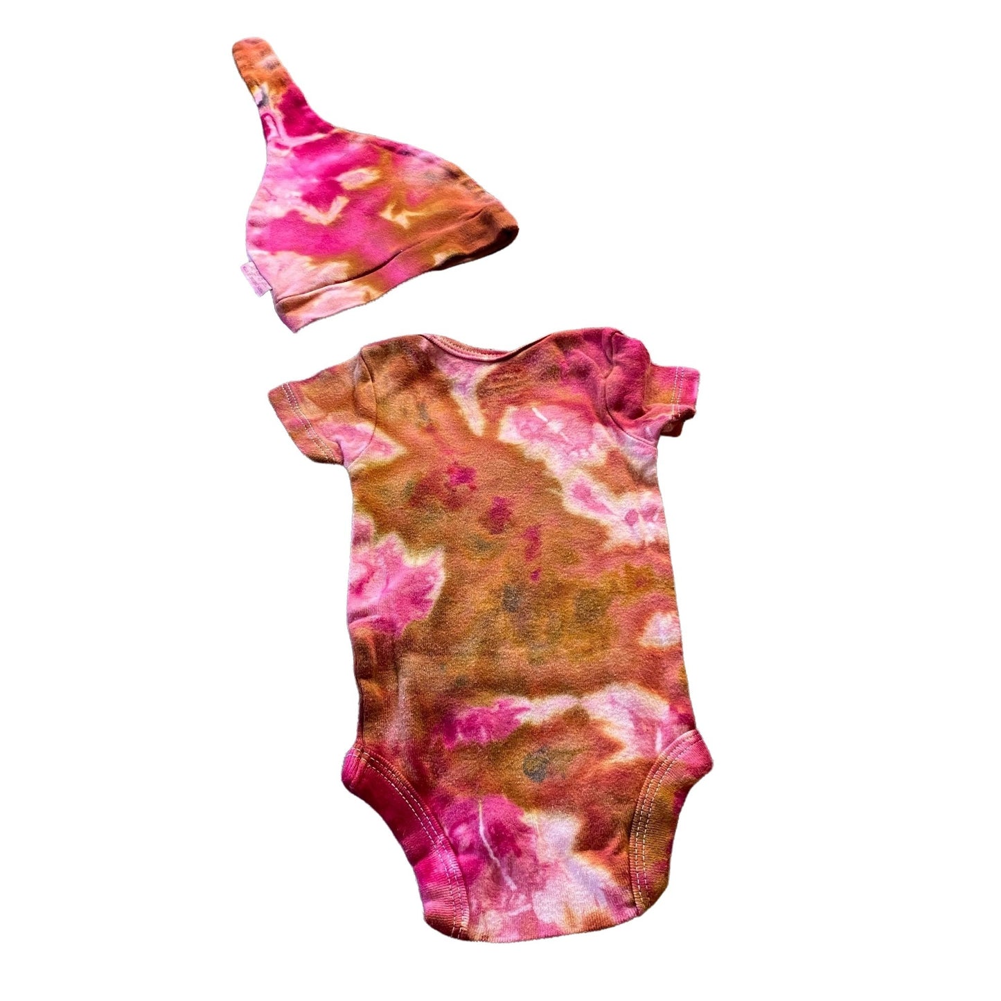 Tie Dyed Bodysuit || Newborn + Hat Bundle